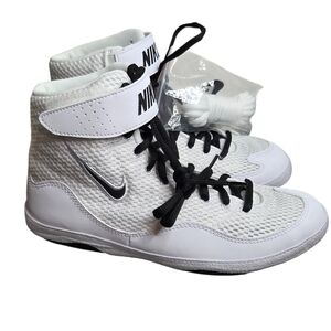 Men's Nike Inflict 3 Wrestling Shoes White Black 325256-101 MMA  Size 6